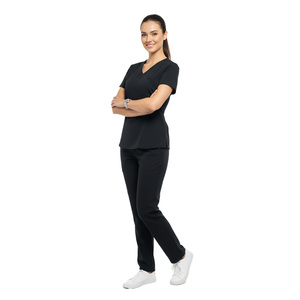 Conjuntos de Uniformes Médicos Profesionales para Mujer, Material de Spandex/Poliéster, Diseño con Detección de Agujas, Ajuste Cómodo, Bolsillos Prácticos - Product Image 3