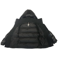 Nouvelle conception, veste d'hiver noire écologique respirante à col montant, coupe-vent à capuche pour homme, service OEM