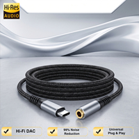 Adaptador YIVO XSSH de Alta Fidelidad Tipo-C a Jack de 3.5mm con Decodificador DAC Integrado de 32bit/384kHz, Cable de Audio de Bajo Ruido para PC y Laptop