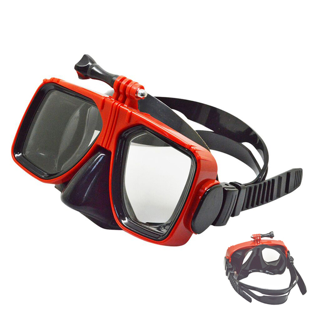 Anti-Fog Underwater Action Sports Camera Accessories Snorkeling Diving Mask with Mount for Swimming Goggles