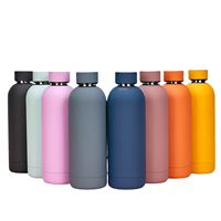 Bouteilles d'eau sportives à double paroi KZR, 500 ml, en acier inoxydable, design moderne, très vendues