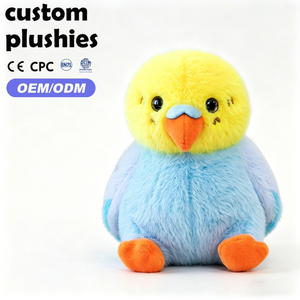 Peluche de perroquet de dessin animé simulé OEM <span class=keywords><strong>pas</strong></span> <span class=keywords><strong>cher</strong></span>, personnalisée, 20 cm, jouet en peluche animal mignon, poupée compagnon, cadeau - Product Image 1