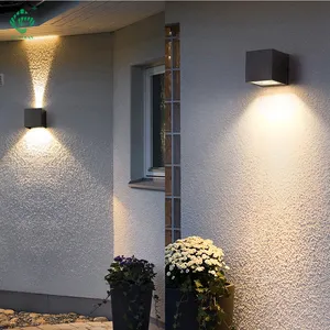 Luxe Moderne Waterdichte Ip65 Zwarte Tuinlamp Buitenwandlamp Veranda Binnenplaats Armaturen
