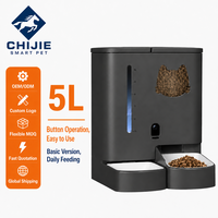 Distributeur automatique de nourriture et d'eau pour animaux de compagnie 2 en 1, 5L, écran LCD, distributeur de nourriture programmable, étanche, pour chiens et chats
