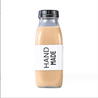 Bouteilles en verre carrées transparentes personnalisées avec logo, 300ml, 350ml, 500ml, avec bouchon à vis hermétique pour jus, eau, smoothies – Vente en gros