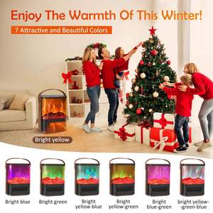 Chimenea Eléctrica Realista con Llama 3D CTSC de 1500w, Calentador para Interiores, Temporizador de 12 Horas, 7 Colores Ajustables, Control Remoto, Nuevo - Product Image 5