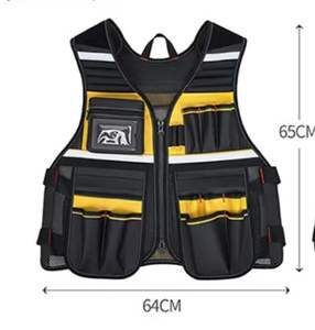 Bolsa <span class=keywords><strong>de</strong></span> Herramientas Multifuncional <span class=keywords><strong>de</strong></span> Alta Resistencia para Electricistas, con Múltiples Bolsillos Reflectantes, Impermeable y con Cierre, OEM ODM al por Mayor - Product Image 6