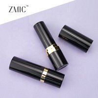 Tube de fond de teint OEM à double tête avec pinceau plat et fenêtre, emballage cosmétique vide noir et or pour contour et correcteur