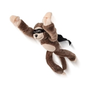 Usine logo personnalisé singe criant fronde volante impression en peluche singe mouche jouet avec son