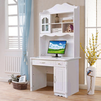 Bureau d'ordinateur portable blanc européen en gros d'usine, personnalisable avec logo OEM, pour chambre à coucher, fournisseur en gros de meubles, importateur MDF