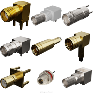 RF kết nối đồng trục 734066062 SMP cắm góc bên phải giới hạn detent PCB gắn kết mỗi túi 50 Ohms - Product Image 5