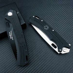 มีดพับ EDC สำหรับกิจกรรมกลางแจ้ง ใบมีดเหล็ก D2 ด้ามจับ G10 มีดพกพาสำหรับตั้งแคมป์และกู้ภัย - Product Image 5