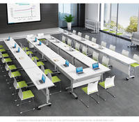 Table d'étude pliante moderne et portable - Matériel en bois, design modulaire réglable, écologique, avec tiroir de rangement pour une utilisation facile