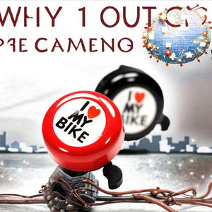 Campanello per Bicicletta FMFXTRA in Alluminio, Accessorio Leggero 33g per Bici da Montagna e Biciclette per Bambini, Scritta 'I LOVE <span class=keywords><strong>MY</strong></span> <span class=keywords><strong>BIKE</strong></span>' - Product Image 3