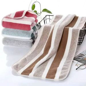 Ensemble de serviettes de bain douces à motif rayé, absorbantes et à séchage rapide - Product Image 3