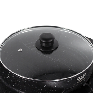 Raf 1800W điện nướng <span class=keywords><strong>2</strong></span> trong <span class=keywords><strong>1</strong></span> lẩu BBQ nướng điện đa chức năng nhà không khói lẩu nướng khay đôi nồi - Product Image 2