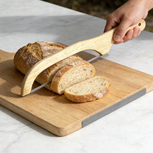 <span class=keywords><strong>Cuchillo</strong></span> de Pan Profesional para Panaderos, Acero Inoxidable, Mango de Madera, Ecológico, Ambidiestro, Acabado Mate, 280mm, Cocina - Product Image 3