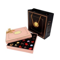 Boîte cadeau en papier rigide, 25 chocolats, bonbons, truffe, boîte de luxe personnalisée avec emballage d'insertion