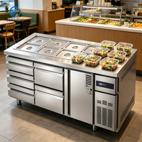 Refroidisseur de sandwichs et salades fonctionnel, conception de panneau sans joint, excellente isolation thermique, utilisation conviviale