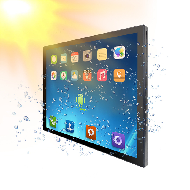 POFX Hot Sale 15.6/21.5 Inch Embedded PCAP Touch Monitor 10 Points Touch USB Interface Wall Mount IP65 Waterproof Custom 1000 Nits