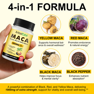 ArtoaLabs Private Label 1900mg Maca-Wurzelextrakt-Kapseln Fördert Vitalität und Verbessert die Reproduktive Gesundheit Maca-Kapseln für Erwachsene - Product Image 3