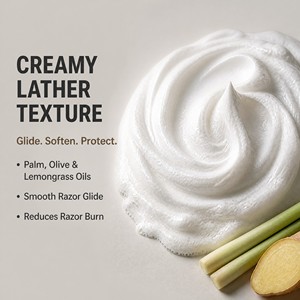Savon de rasage doux pour hommes crème hydratante naturelle avec marque privée vente en gros - Product Image 3