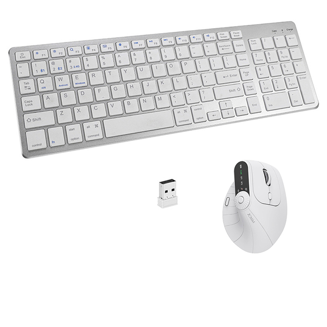 Wireless Keyboard and Mouse Combo Rechargeable Multi-Device Wireless Keyboard for M.ac/Wins/Android Laptop/tablet