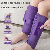 Masseur de jambes sans fil à compression d'air avec chaleur et 5 niveaux de pression d'air pour la circulation des jambes