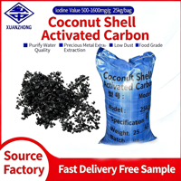 Charbon actif en coque de noix de coco de qualité alimentaire pour la décoloration, l'extraction de l'or, la purification de l'eau et l'élimination du formaldéhyde industriel (vente en gros)