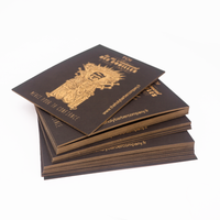 Cartes de remerciement de luxe pour petites entreprises, mariage, remise de diplôme, funérailles, fête prénuptiale, avec estampage à chaud doré et logo personnalisé