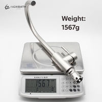 Robinet de cuisine moderne monocommande à poser en acier inoxydable 304 brossé, avec capteur sans contact et cartouche céramique à débit contrôlé