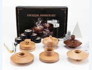 2024 Yeni Tek Kullanımlık Çevre Dostu Happyway Marka Viski Kokteyl Fümigatörü Seti Meşale Demleyici Odun Talaşı Özelleştirilmiş Logolu Şarap Kadehi - Product Image 5