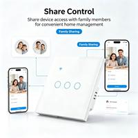 Interrupteur tactile intelligent Tuya Zigbee 10A pour Royaume-Uni/UE, 3 gangs, en verre, contrôle à distance via application, compatible Alexa et Alice Voice, nécessite une filière neutre