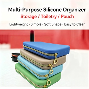 Custom Fashion Portable Eco-Friendly Silicone Vacuum Compressed Storage Pouch Handle Waterproof Multi-Functional for Bathroom - Product Image 2