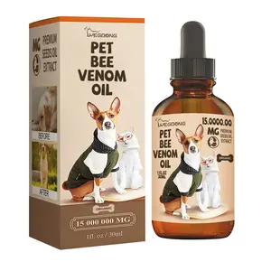OEM High Quality Imorove Pet Flexibility and Appetite Soothe Emotions Vitamin K2 Glucosamine Pet Bee Venom Oil