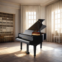 Décoration d'intérieur de luxe, grand piano sans pièces électroniques, grand piano traditionnel