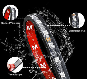 Lumières LED Ambiance Multicolores Universelles pour Voitures avec Contrôle Vocal, Application, Télécommande, Décoration Intérieure RGB, Synchronisation Musicale - Product Image 3