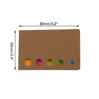 Bloc-notes adhésif portable avec logo personnalisé, format poche, couverture en papier kraft, marque-pages de couleur pour cadeaux de bienvenue