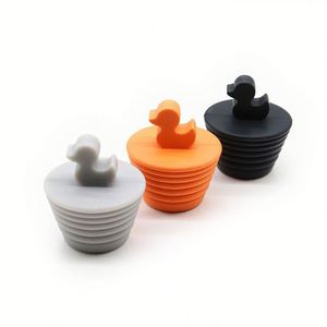 Wholesale Duck Silicone Bathtub Stopper, Heat Resistant Conical Spiral T-Type Rubber Water <b>Plug</b> for Bathroom <b>Sink</b> - Product Image 4