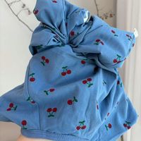 Combinaison en coton double couche pour bébé fille, imprimé cerise, pour le printemps, l'automne et l'hiver - Vêtements d'extérieur pour nourrissons et nouveau-nés