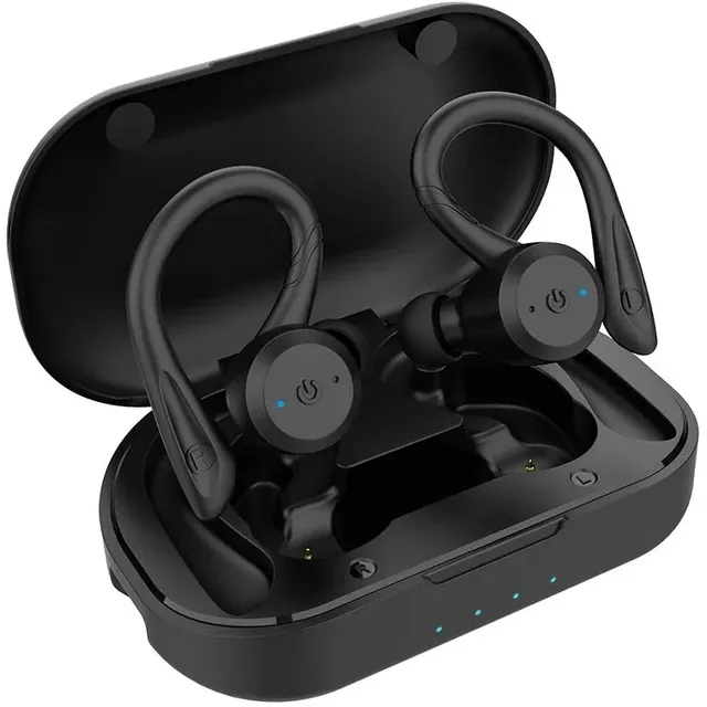 Swimming Waterproof Earphone Dual Wear Style Sport Wireless Headset TWS IPX7 Earbuds Stereo Long Play Time With Mic