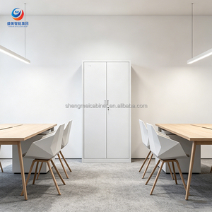 Armoire de classement en acier robuste moderne, pliable, avec étagères réglables, organisateur de rangement pour bureau, école, extérieur, cuisine, salle de sport, entrepôt - Product Image 4