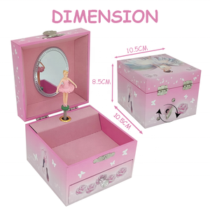 Boîte à bijoux musicale élégante Jakos Factory - Cadeau idéal pour les anniversaires, Noël et les fêtes des filles - Product Image 2