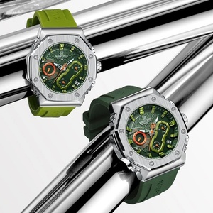 Montre pour homme NAVIFORCE 8035 avec bracelet en silicone, montre de sport décontractée tendance, montre chronographe pour homme - Product Image 3