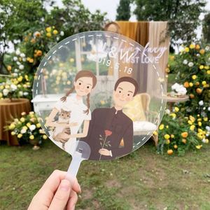 Abanicos de Mano Redondos Personalizados al por Mayor para Bodas, Impresos a Todo Color para el Verano - Product Image 2