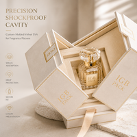 Boîte à parfum en carton rigide avec fermeture magnétique de luxe, logo personnalisé, papier couché, emballage cadeau avec insert