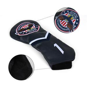 Housse <span class=keywords><strong>de</strong></span> tête <span class=keywords><strong>de</strong></span> club <span class=keywords><strong>de</strong></span> <span class=keywords><strong>golf</strong></span> en cuir PU souple avec broderie personnalisée Aigle, design OEM, pour driver 460CC - Product Image 3
