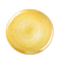 Assiettes de présentation en verre de luxe écologiques de 33 cm pour la maison, gravées, pour mariage, vert et jaune, vente en gros
