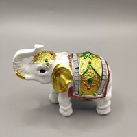 Statue d'éléphant porte-bonheur Feng Shui, statues d'éléphants thaïlandais en résine, figurines pour la décoration de la maison