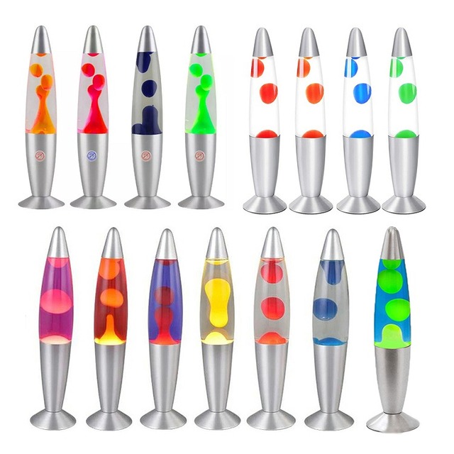 16 Inch Soothing Motion Lava Lamp for Relaxation Black Aluminium Base